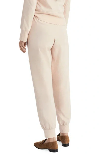 Mango Tapered Cotton Joggers In Salmon