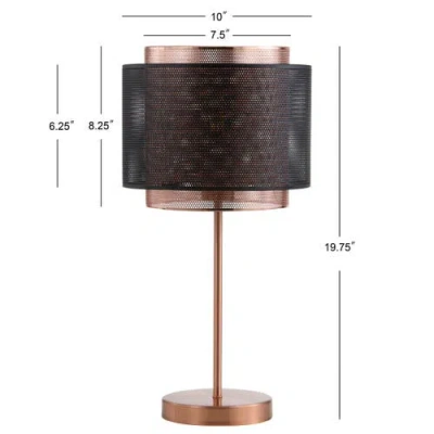 Jonathan Y Tribeca 19.7in Metal Led Table Lamp In Copper