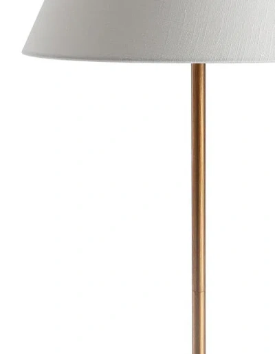 Jonathan Y Miami 63.5" Minimalist Resin/metal Led Floor Lamp In Gold/white