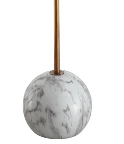 Jonathan Y Miami 63.5" Minimalist Resin/metal Led Floor Lamp In Gold/white