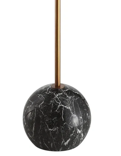 Jonathan Y Miami 63.5" Minimalist Resin/metal Led Floor Lamp In Gold/black
