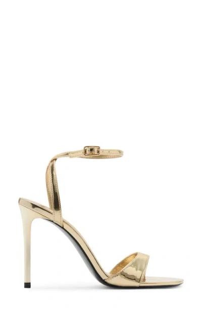 Mango Ankle Strap Sandal In Gold