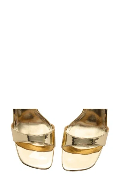 Mango Ankle Strap Sandal In Gold
