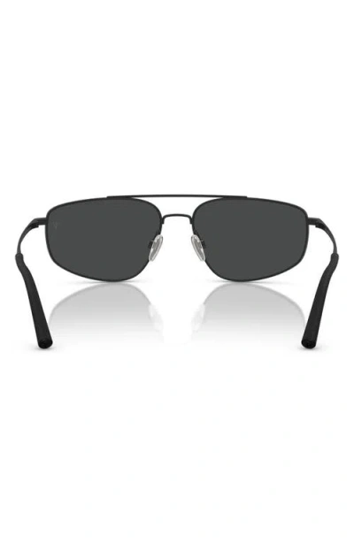 Oliver Peoples 59mm Pilot Sunglasses In Matte Black/dark Slate