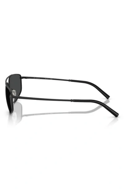 Oliver Peoples 59mm Pilot Sunglasses In Matte Black/dark Slate