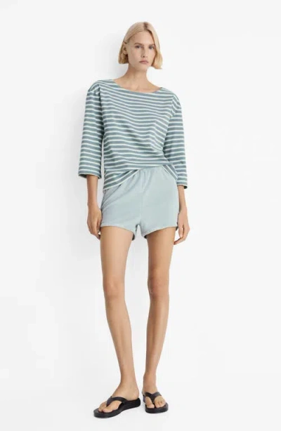 Mango Stripe Cotton T-shirt In Green