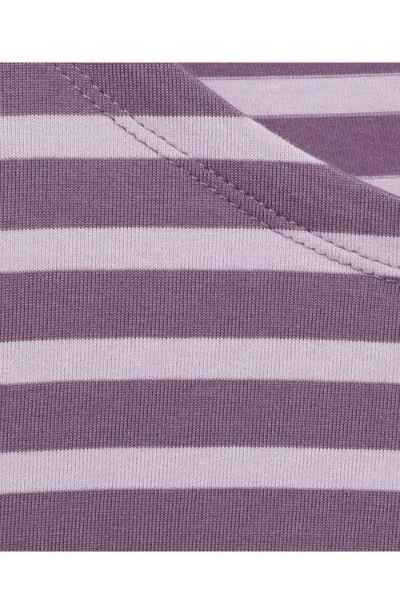 Mango Stripe Cotton T-shirt In Purple