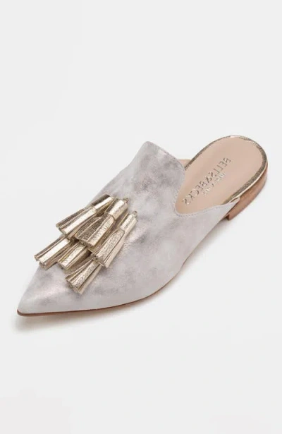 Bells & Becks Mirella Pointed Toe Tassel Mule In Gold