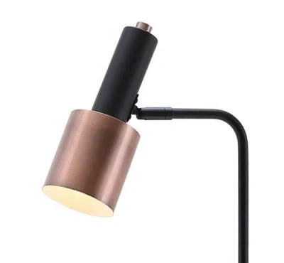 Jonathan Y Brady 59.50" Metal Led Task Floor Lamp, Copper/black In Copper/black