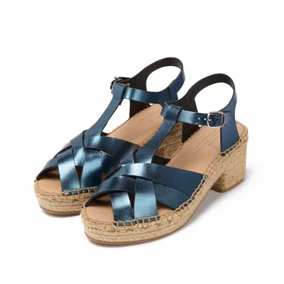 Naguisa Women's  Espadrilles - Sismo Blue Metal In Blue