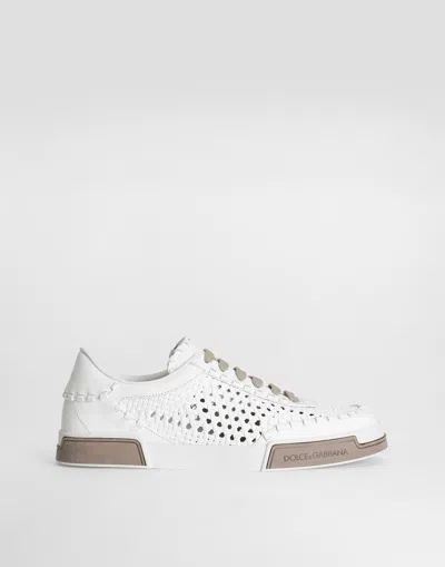 Dolce & Gabbana Men Mesh Panel Sneakers In White