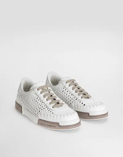 Dolce & Gabbana Men Mesh Panel Sneakers In White