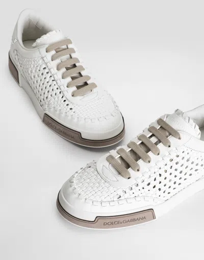 Dolce & Gabbana Men Mesh Panel Sneakers In White
