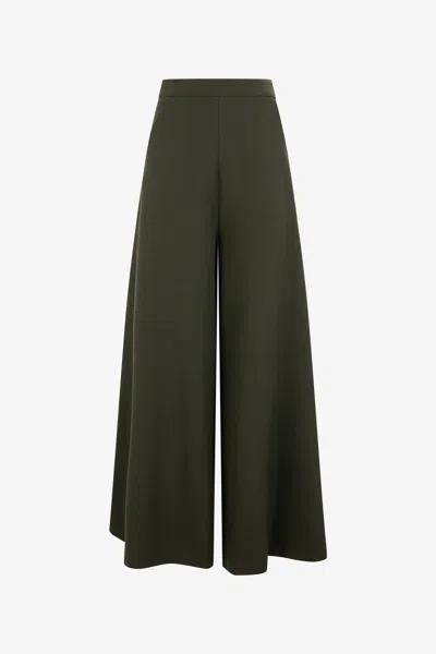 Roberto Cavalli Fluid Trousers In Dark Green