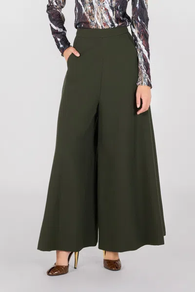Roberto Cavalli Fluid Trousers In Dark Green