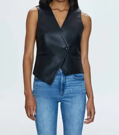 Pistola Arabella Vegan Leather Vest In Slate Black In Multi