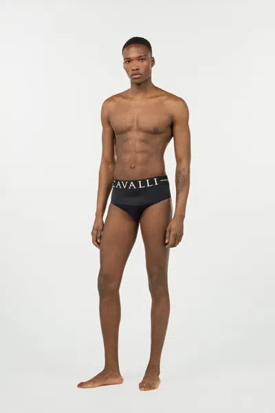 Roberto Cavalli Leopard-print Swimming Trunks In Gray