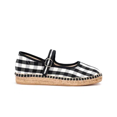 Naguisa Women's Peonia Maryjane Espadrilles In Black Check In Black