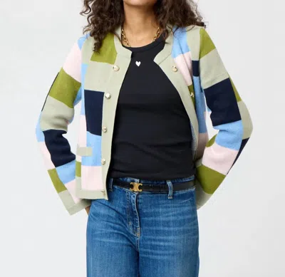 Kerri Rosenthal Beau-lero Patchwork Cardigan In Multi In Multi