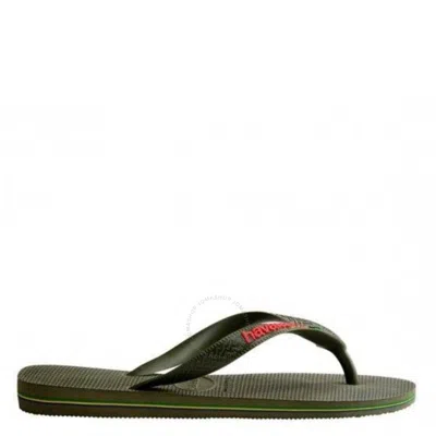 Havaianas Brazil Logo Flip Flops In Green
