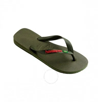 Havaianas Brazil Logo Flip Flops In Green