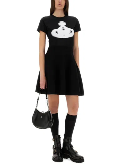 Shop Vivienne Westwood "halftone Orb" T-shirt In Black