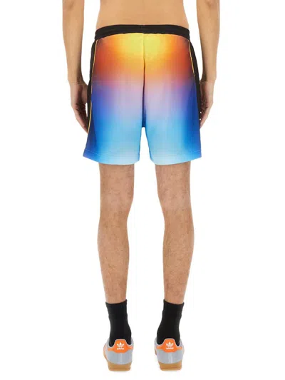 Casablanca Drawstring Elastic Waistband Football Shorts In Multicolour