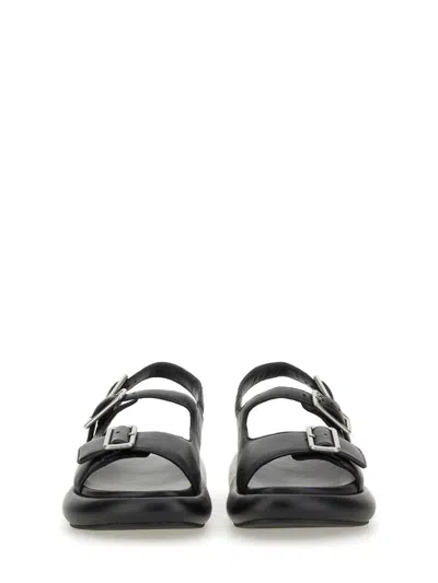 Ash Buckle-detail Platform Sandals In Black