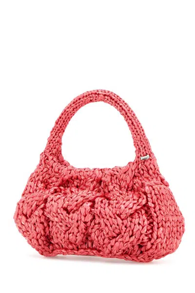 Jw Anderson J.w. Anderson Small Cable Knit Bag In Pink