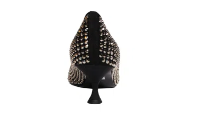 La Rose Heeled Loafers Crystal Black In Black