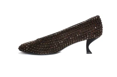 La Rose 50mm Crystal-embellished Pumps In Brown
