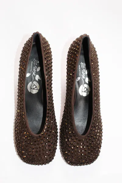 La Rose 50mm Crystal-embellished Pumps In Brown
