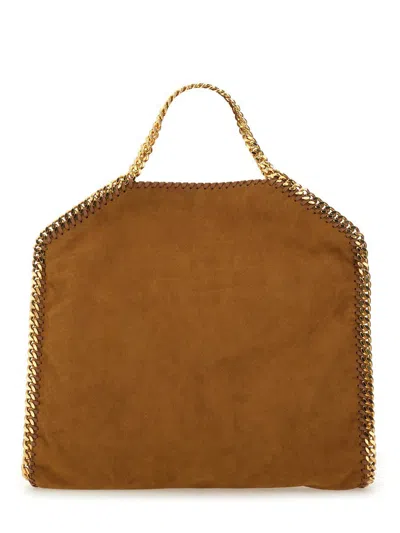 Stella Mccartney Falabella Fold Over Tote Bag In Brown