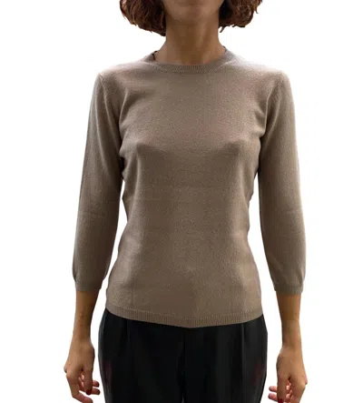 La Rose Maglia 3/4 Cashmere Tortora In Tortora
