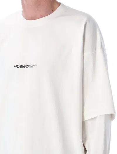 Oamc Peacemaker Painted Double Layer Boxy T-shirt In White