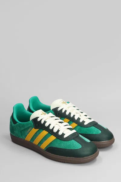 Adidas Originals Samba Og Sneakers In Green Velvet In Green
