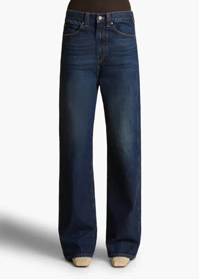 Khaite Kerrie Mid Rise Straight Jeans In Multi