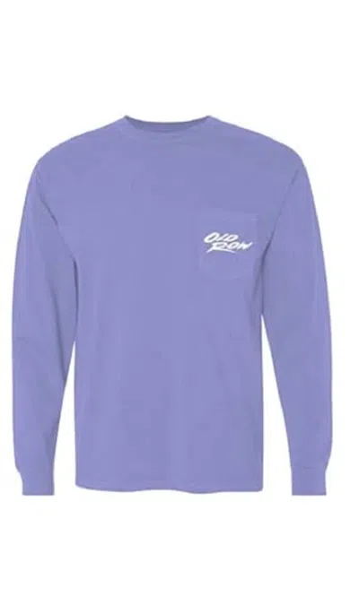 Old Row Men's Brewskis Long Sleeve Pocket Tee In Violet In Purple