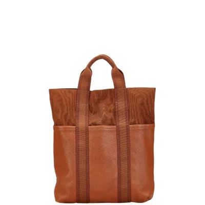 Pre-owned Hermes Acapulco Canvas Tote Bag () In Brown