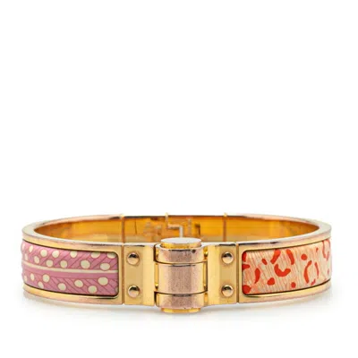 Pre-owned Hermes Charnière Plated Bracelet Jewelry () In Gold