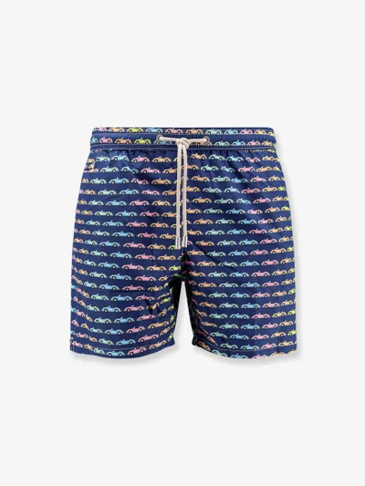 Mc2 Saint Barth Lighting Micro Fantasy Nylon Swim Trunk In Blue