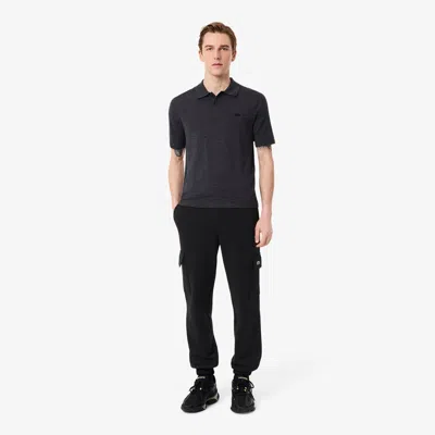 Lacoste Men's Fleece Cargo Sweatpants - S - 3 In Black