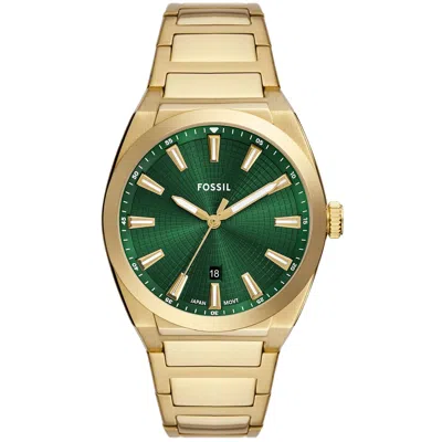 FOSSIL MEN'S EVERETT GREEN DIAL WATCH 