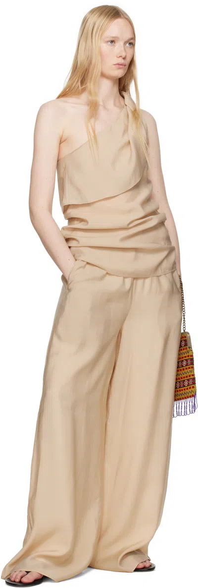 Ruohan Beige Two-pocket Lounge Pants In Beige