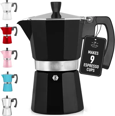 Zulay Kitchen Zulay Moka Pot Espresso Stovetop Coffee Maker - 9 Espresso Cups In Black