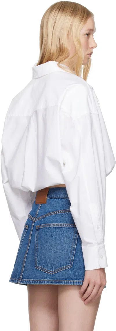 Alexander Wang T White Cotton Oxford Wrap Shirt