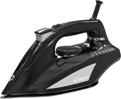 Aemego Steam Iron For Clothes Portable Anti Drip Clothes Iron Steam Black