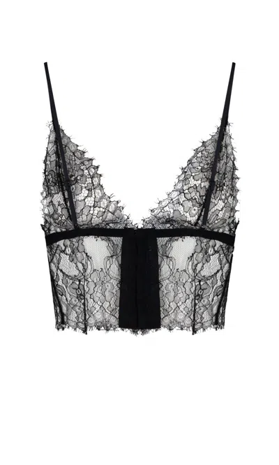 Dolce & Gabbana Lace Detailed Camisole Top In Nero