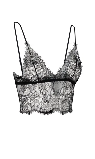 Dolce & Gabbana Lace Detailed Camisole Top In Nero