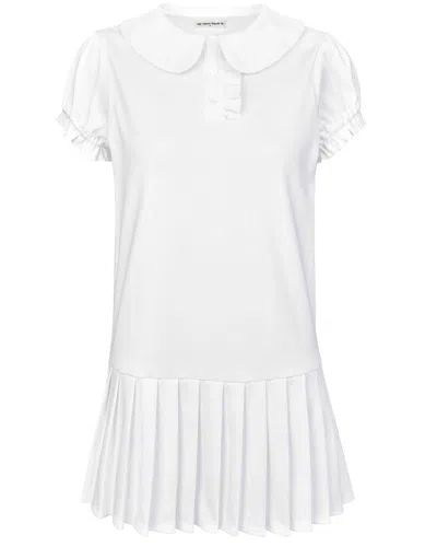 My Mum Made It Polo Mini Pleat Dress In White